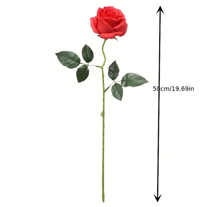 10 Artificial roses with stems for DIY party decorations and home décor. Perfect for weddings, birthdays, showers, Mother's Day, or Valentine's Day.