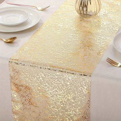 Beautiful golden table flag for commercial and festive DIY decorations, family gatherings, outdoor weddings, and holiday or birthday gifts.