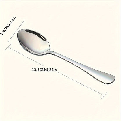 Set of 6/8 Stainless Steel Coffee, Tea, and Mini Spoons Perfect for Afternoon Tea and Desserts, Dishwasher Safe, Ideal for Home Kitchen, Restaurant Use, and Table Setting, Each Spoon 13.69cm Long