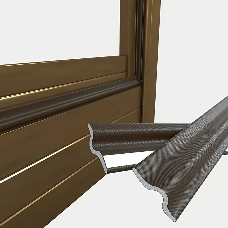 Self-adhesive fabric window seal strip designed for aluminum and steel frames. Ideal for sliding and casement windows, this energy-saving insulating weatherstrip helps exclude drafts and soundproof your space. Includes 1 roll of foam tape.