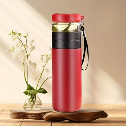 450ml Stainless Steel Tumbler with Tea Infuser, Hand Wash Only, Leakproof, BPA-Free - Great for Travel, Hiking, School | Perfect Gift for Various Occasions.