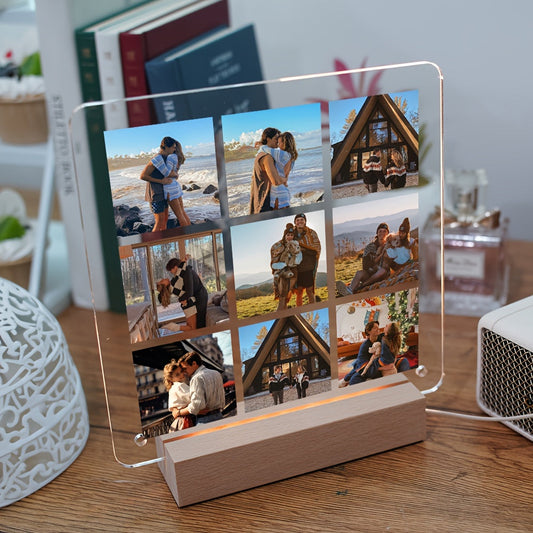 Personalized Acrylic Photo Frame: Create Your Own Love-filled Decor for Christmas and Valentine's Day, Ideal for Couples and Pet Memorial Keepsakes, Versatile Desk and Wall Display Option