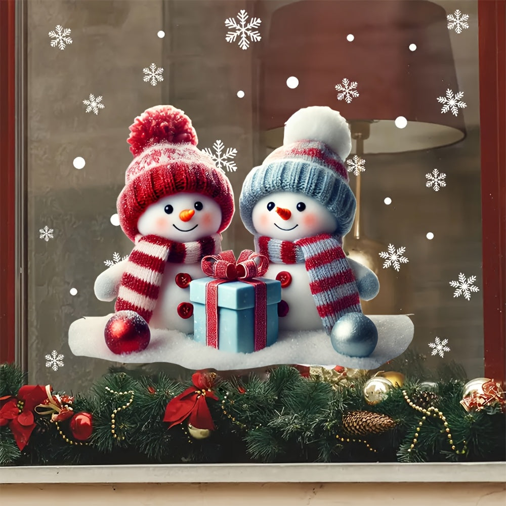 Decorate your windows this holiday season with our Christmas Snowman Window Sticker! This double-sided PVC adhesive decoration is perfect for adding a festive touch to your home during the holidays and New Year. Makes a great gift for friends and family