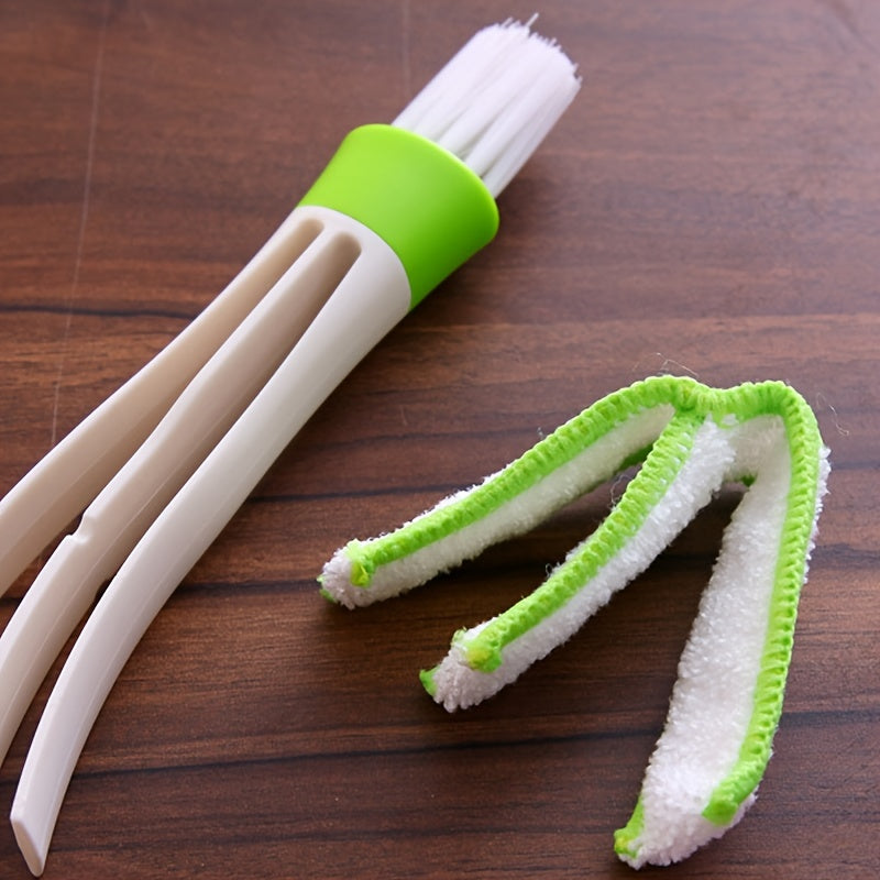 One multi-functional air conditioning shutter brush, detachable and washable cleaning clip designed for door partitions and hard-to-reach corners.