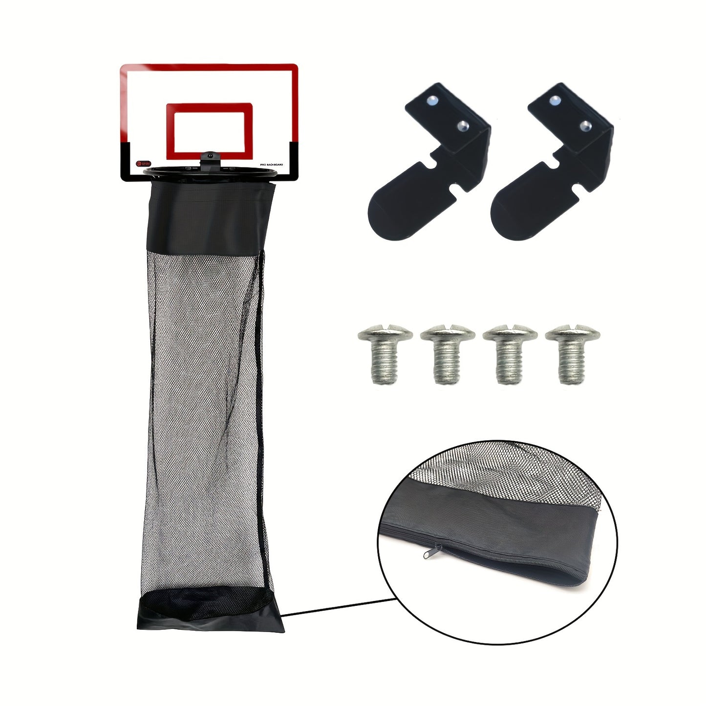 Basketball storage basket for hanging on door or organizing laundry in boys and girls' bedrooms, dorms, or as a fun teenager gift.