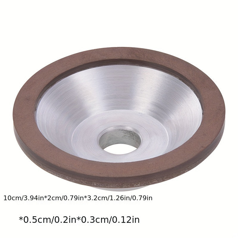 Resin diamond grinding wheel for tungsten carbide sharpening - manual rotary tool for alloy grinding.