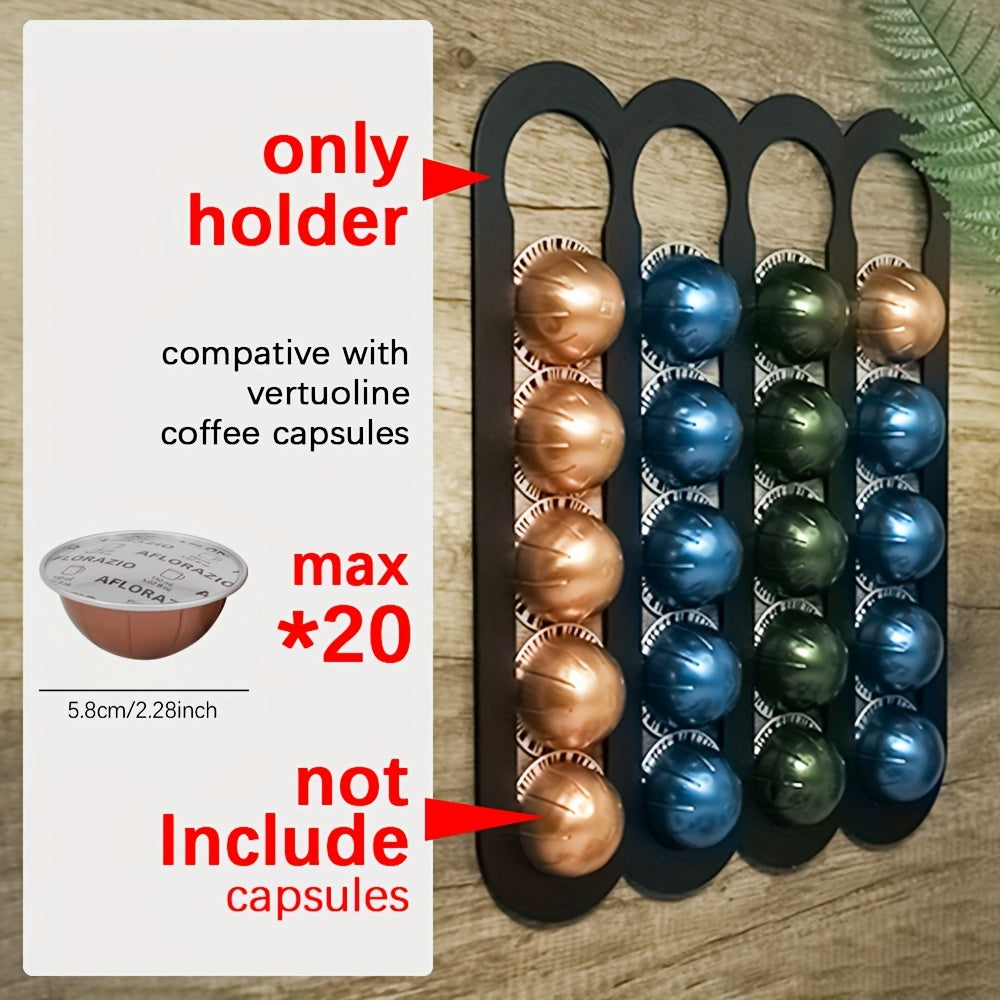 Aluminum Wall-Mounted Coffee Capsule Stand for Coffee Pods Storage