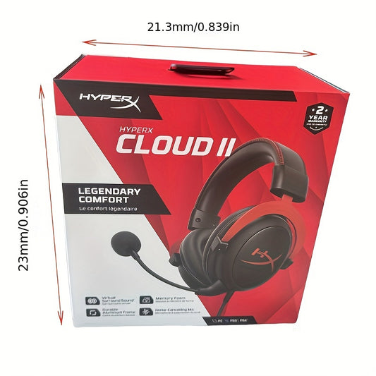 Наушники HyperX Cloud2 Hurricane 2 с звуковой картой - игровая гарнитура для киберспорта