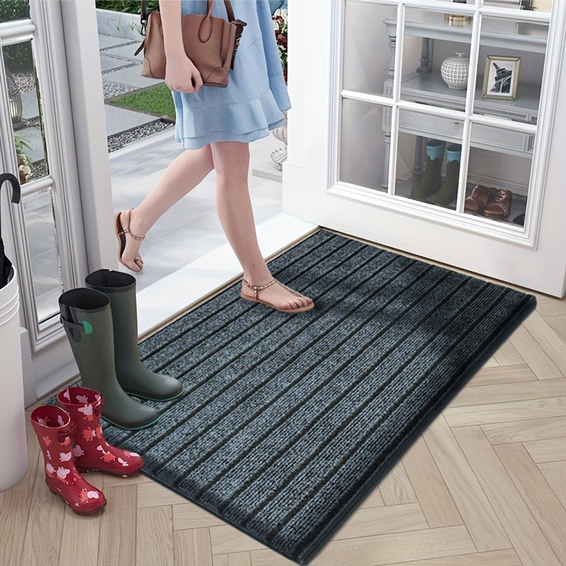 Introducing a versatile Long Striped Carpet (available in multiple sizes) ideal for entryways, with non-slip, waterproof, and stain-resistant features. Perfect for kitchens, living rooms, bedrooms, and hallways, this specially designed mat also functions