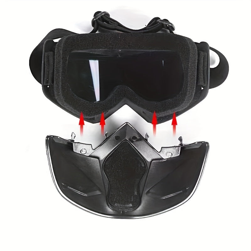 Full-Face HD Mask in 4 colors - Multifunctional, windproof, with adjustable straps. Ideal for outdoor sports, cycling, and industrial use.