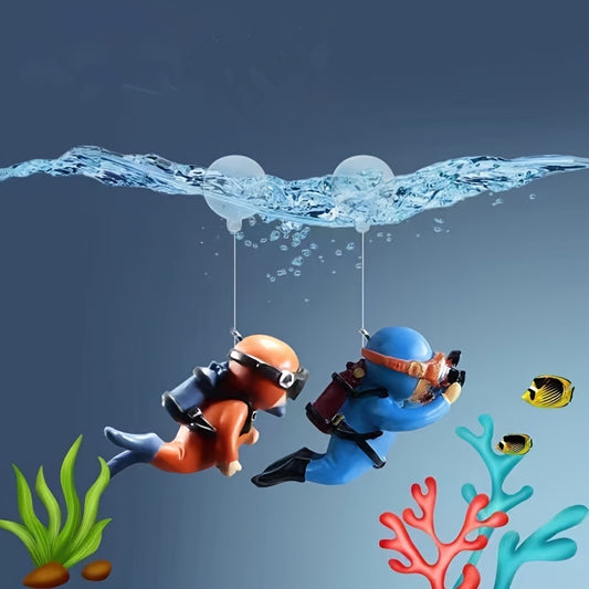 1 piece Diving Action Figures Aquarium Ornament for fish tank decoration.