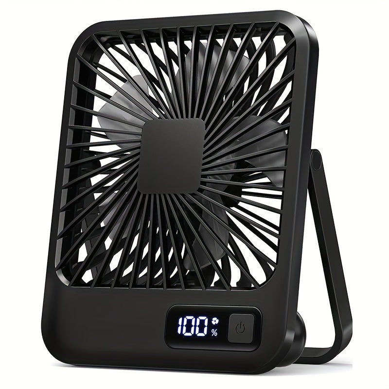 Introducing the GOARD Portable USB Desktop Fan in Pink! This sleek fan measures 16.51cm and is perfect for use at home, in the office, or outdoors. With 180° foldable design and 5-speed settings, this fan is both compact and powerful. It features a