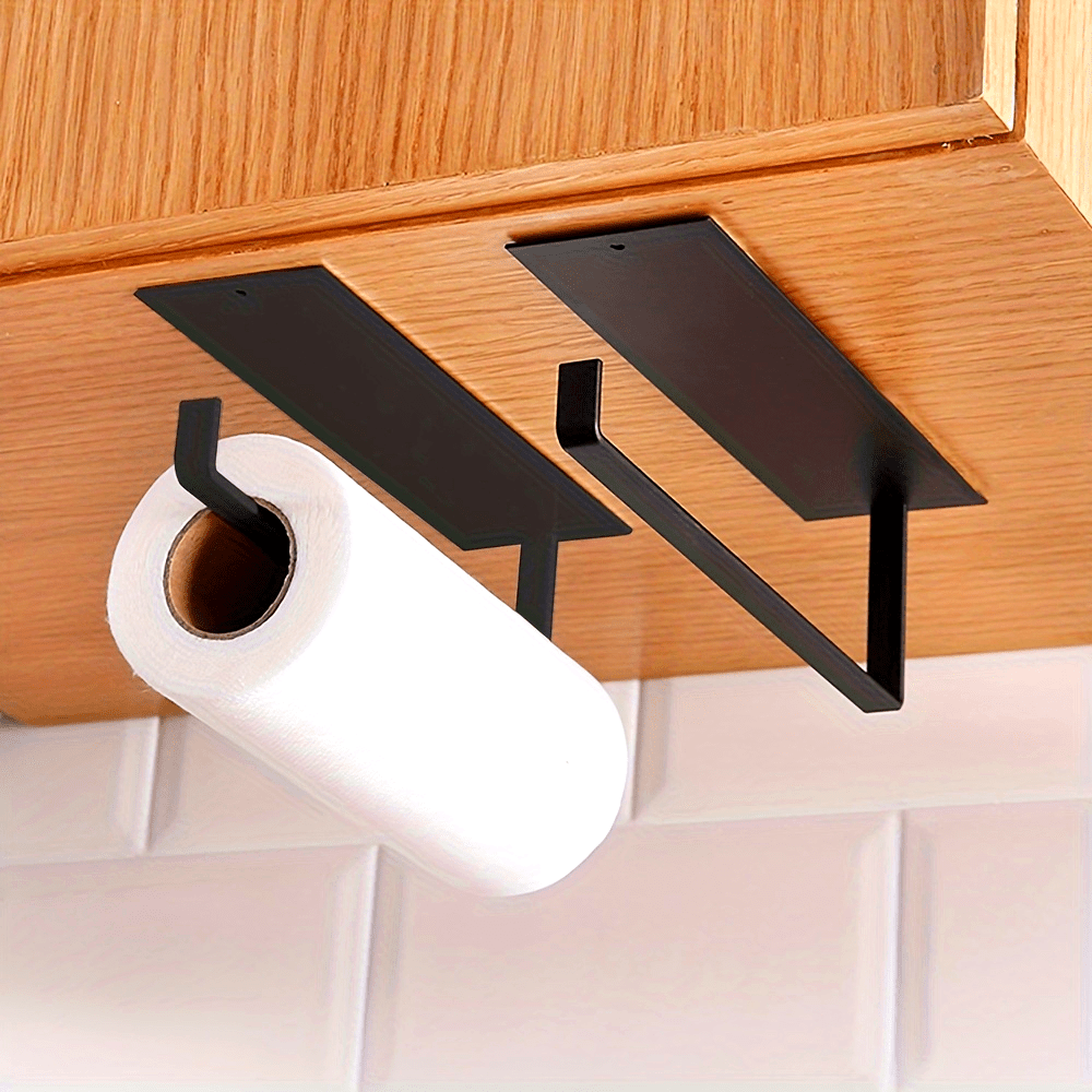 Kitchen paper towel holder made of stainless steel - Simple installation without the need for drilling, measures 27cm/10.62in