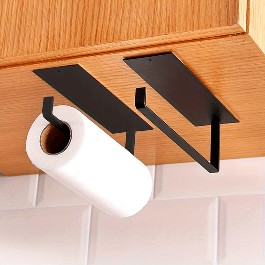 Kitchen paper towel holder made of stainless steel - Simple installation without the need for drilling, measures 27cm/10.62in