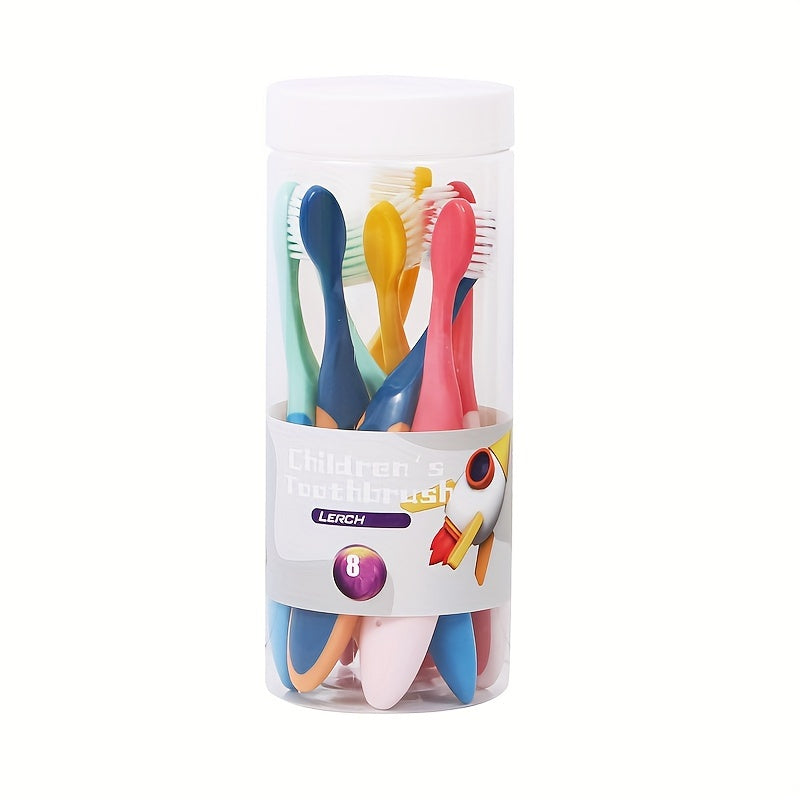 LattBy 8-pieceSoft Bristle Toothbrush Set for Kids - Gentle on Teeth, Perfect for Children - Encourages Good Oral Hygiene