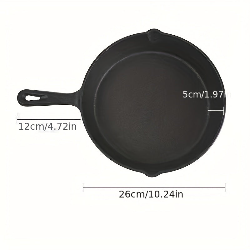 Pre-seasoned Cast Iron Skillet with Drip-Spouts - Multi-functional Cookware for Indoor and Outdoor Cooking, Grill, and Camping. Oven Safe Kitchen Essential.