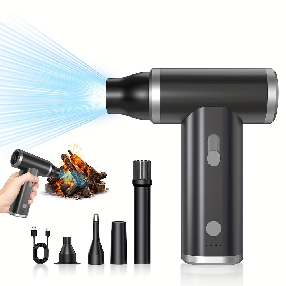 Compact Cordless Dust Blower with High-Speed Air Pump, USB Charging, Button Control - Perfect for Home, Car, Computer Keyboard, and Sofa Drying tasks