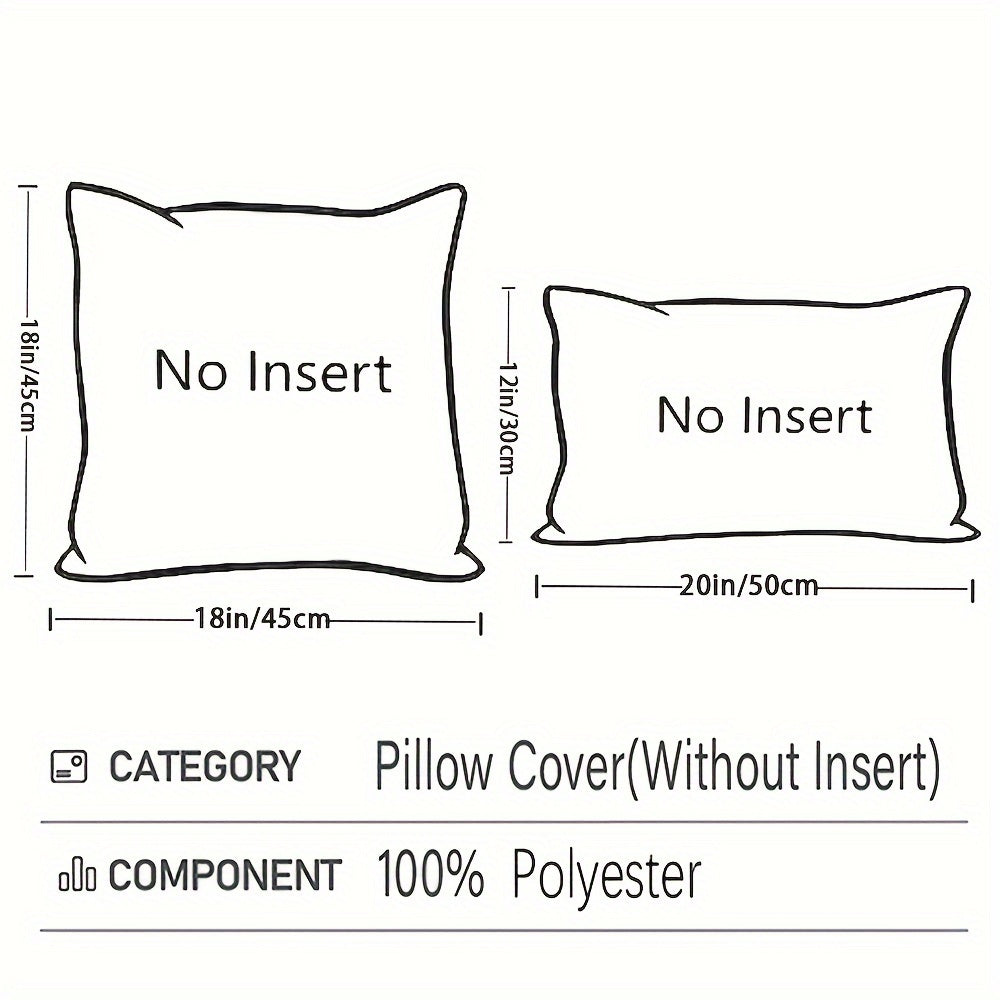 1 piece Boho Home Decor Throw Pillow Cover, Soft Plush Stripe Farmhouse Cushion Cover in 45.72cm*45.72cm and 30.48cm*50.8cm sizes. Cozy Modern Pillowcase for Sofa Couch Bed Room Decor, No Pillow Insert.