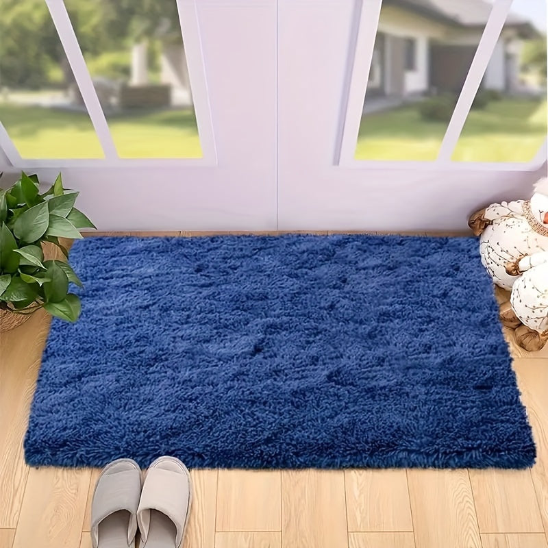 Luxurious Lake Blue Geometric Furry Carpet, Soft and Fluffy, Non-Slip, Machine-Made from High-Quality Polyester. Comes in Various Sizes for Living Rooms, Bedrooms, Hallways, Offices, and Indoor Spaces. Ideal for Christmas, Halloween, Thanksgiving