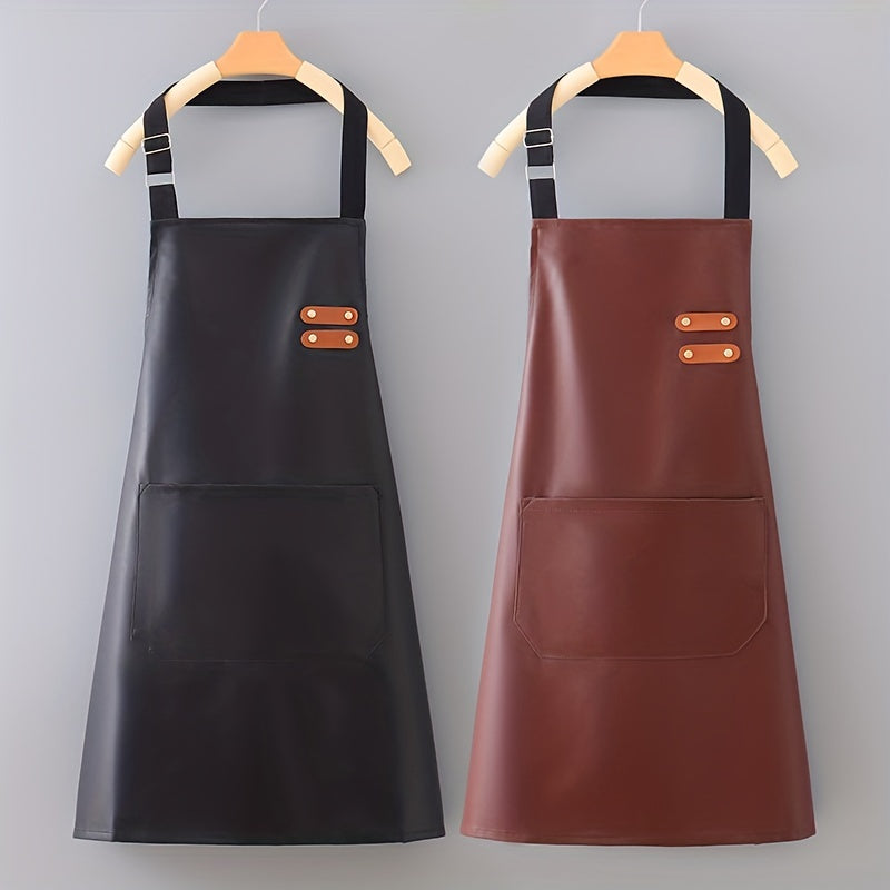 Fake leather apron