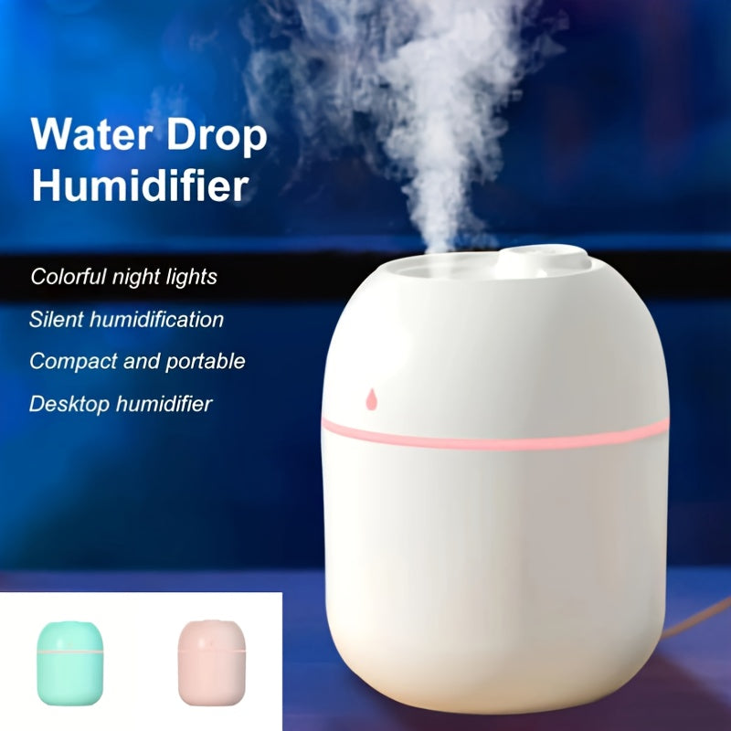 220ml USB portable humidifier - quiet, ideal for cars, dorms, and bedrooms, enhances mood and hydrates skin, perfect gift choice.