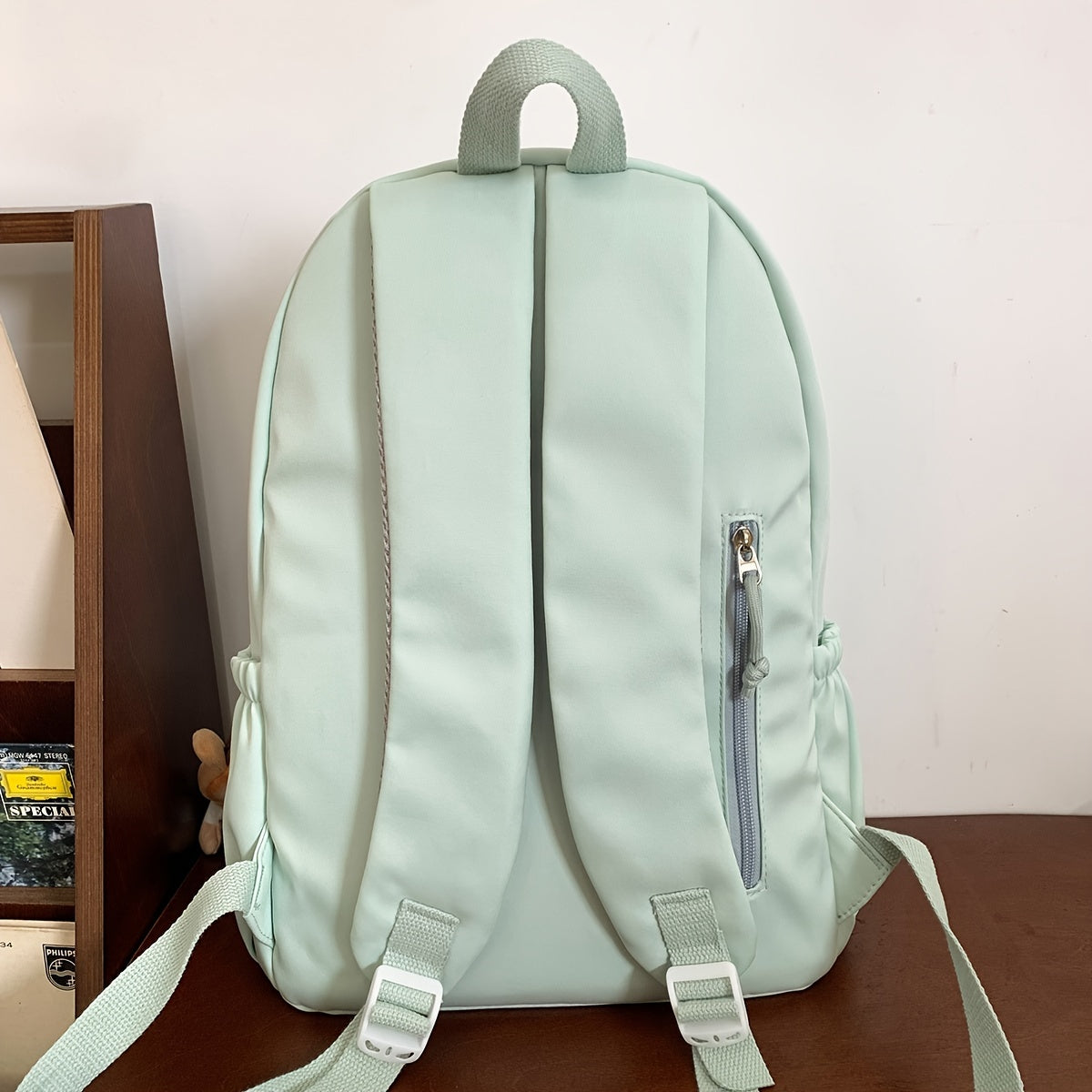 Casual, lightweight backpack for high school students in solid color. Perfect for everyday use.