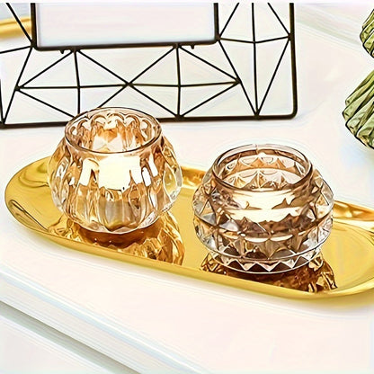 Golden-finish stainless steel oval tray - Minimalist design, durable and easy to clean. Ideal for serving bread, desserts, and snacks in stylish table settings.