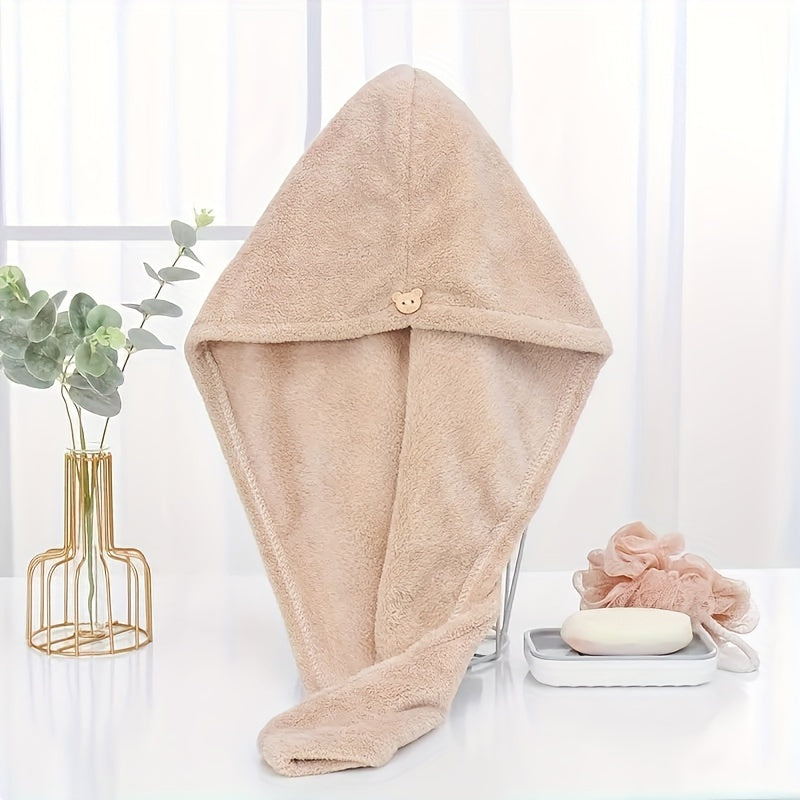 Soft and fast-drying towel for drying wet hair.