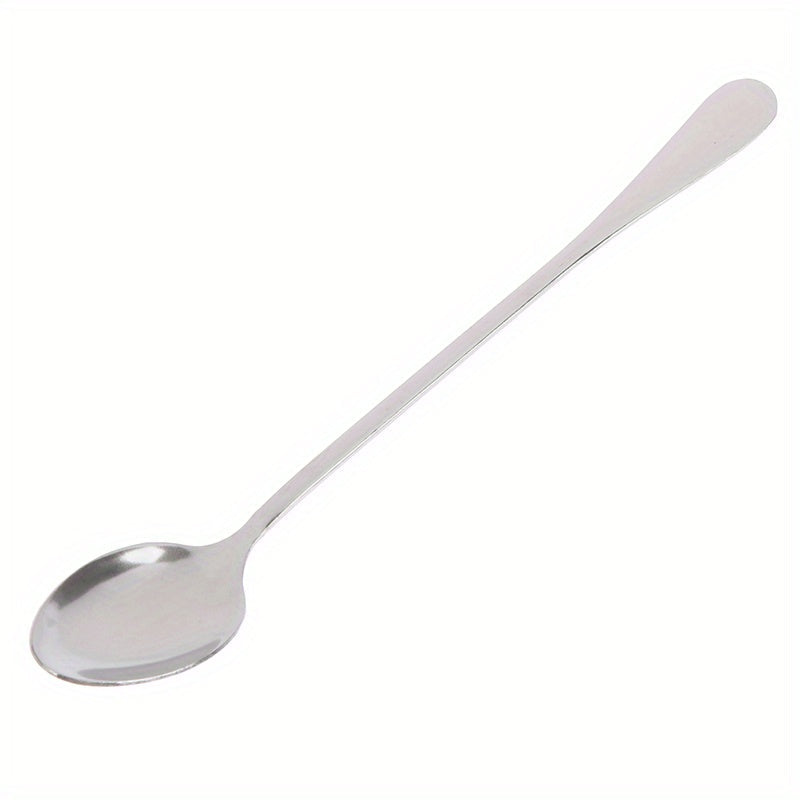 Long-handled Rainbow Tableware Spoon for stirring honey, coffee, and ice cream.