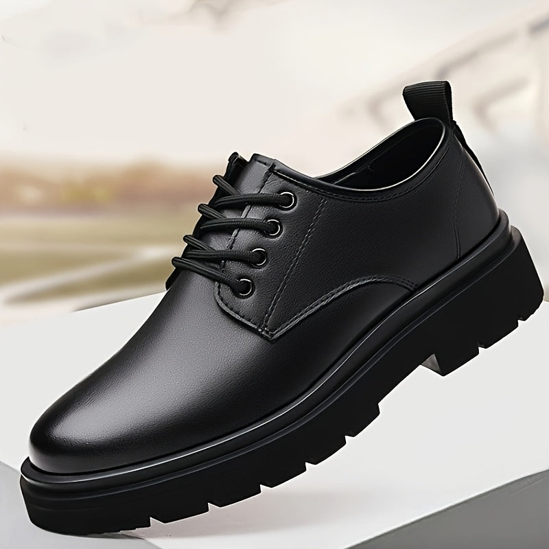 Men's versatile lace-up shoes with non-slip soles - stylish for casual and business wear, suitable for all seasons.