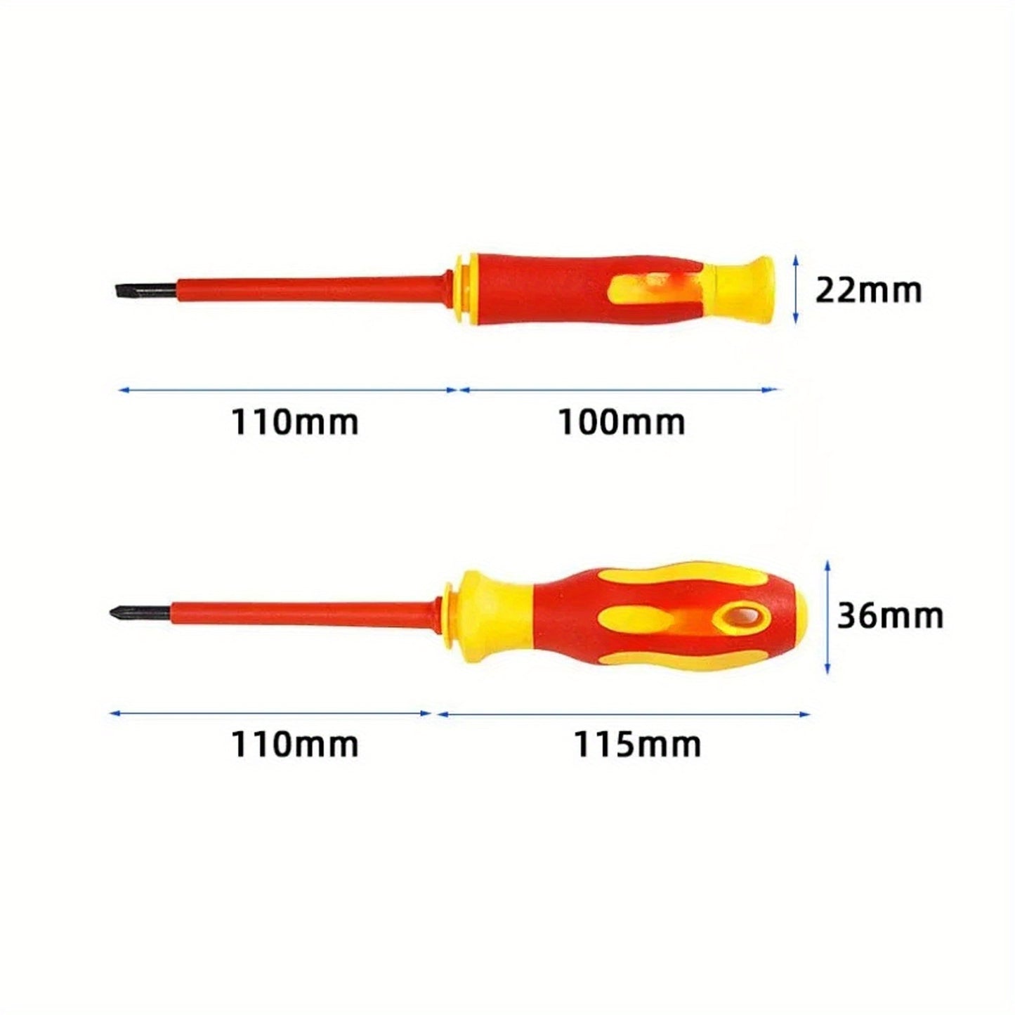 Insulated screwdriver set with high hardness magnetic hex key, ideal for household electricians. Features durable plastic handle and doesn't require electricity. Contains 10-20 pieces.