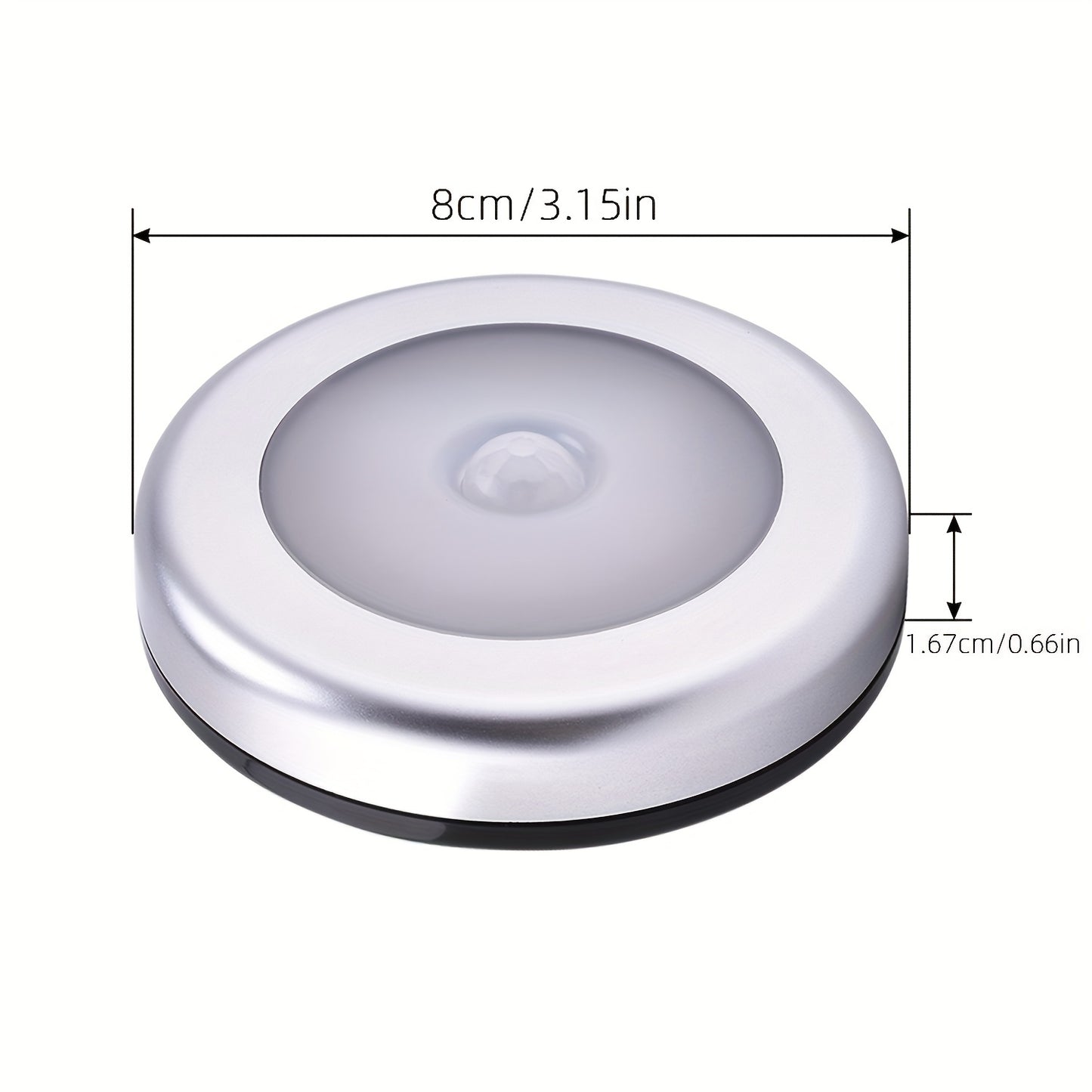 Motion Sensor Light, Indoor LED Night Light, Cordless Battery Operated, For Cabinet Kitchen Step Bedroom Bathroom. Available in 1pc, 3pcs, or 6pcs.