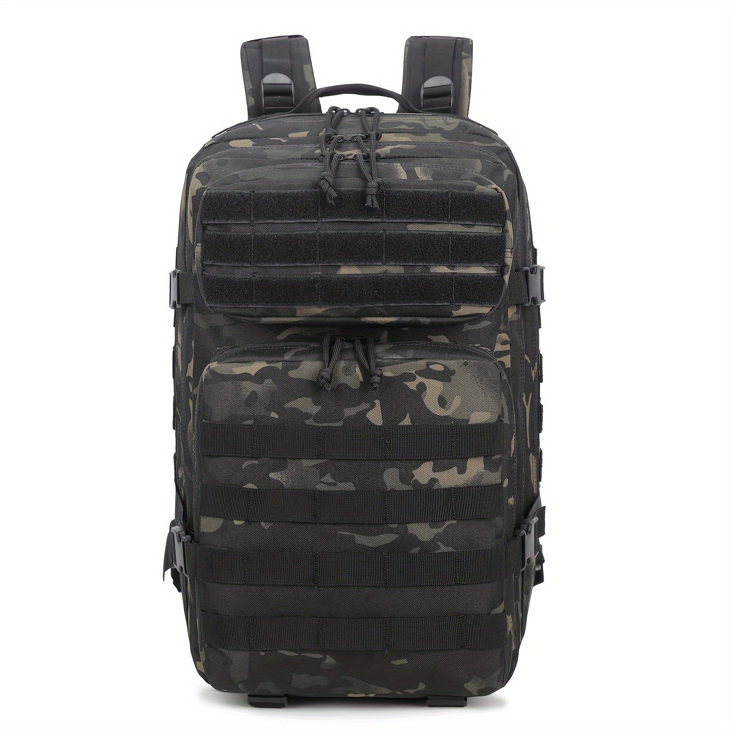 1pc YAKEDA 40L Sports Outdoor Backpack with MOLLE System, Waterproof Polyester, Zipper Closure, Padded Back, Durable Buckles, and Hydration Compatibility