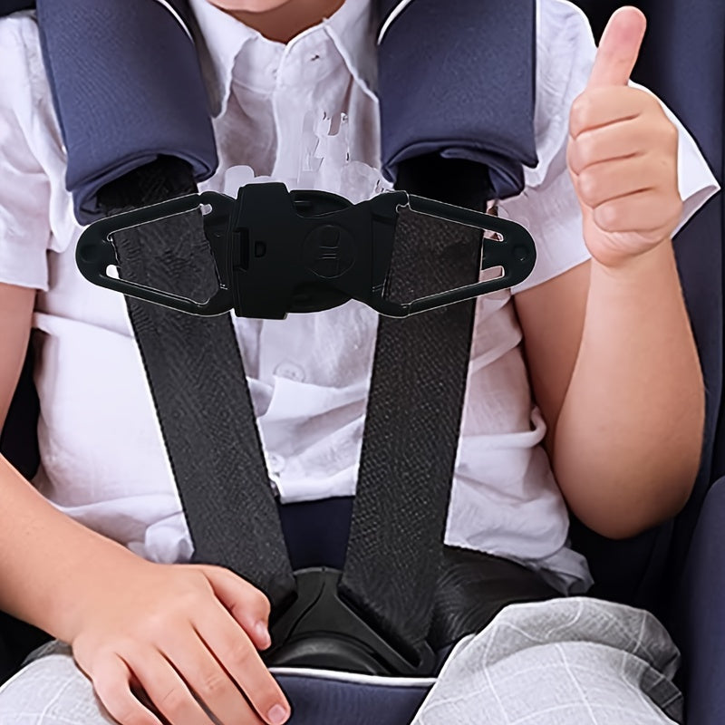 Car Safety Seat Accessories for Enhanced Safety, Including Chest Buckle, Dual Safety Lock Clip, and Secure Anti-Detachment Fasteners.