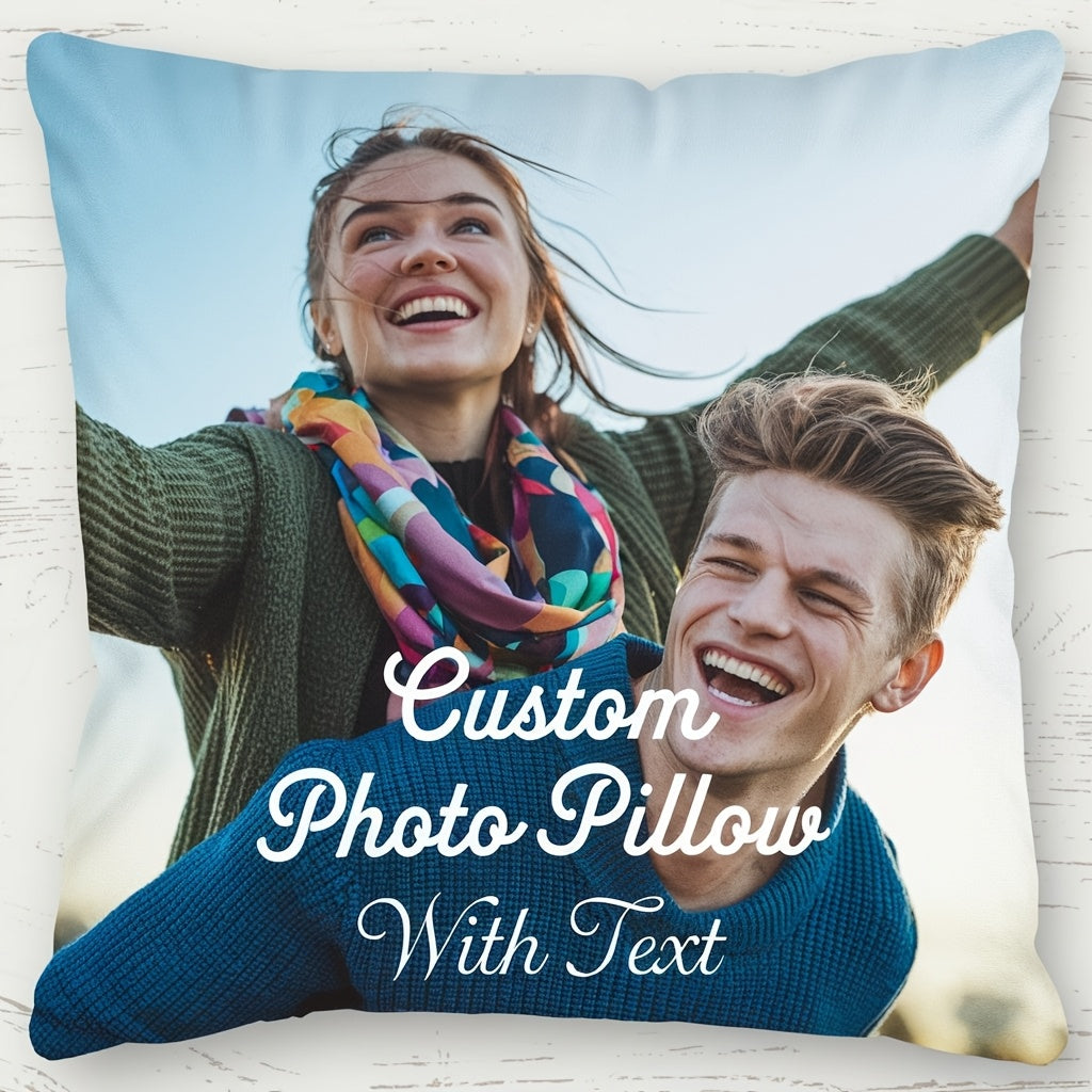 Personalized 18x18 Pillow Cover - Great for Home Decoration & Celebrations such as Valentine's Day, Christmas, Thanksgiving, New Year - Wonderful Family Gift & Anniversary Gift, Printed on one side, Made of Polyester