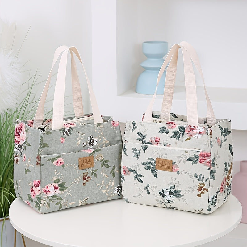 Stay stylish and organized with our large capacity insulated lunch bag. The aluminum foil lining keeps your food fresh all day, making it perfect for work, travel, or picnics. Choose from a variety of floral designs to suit your personal style. Stay