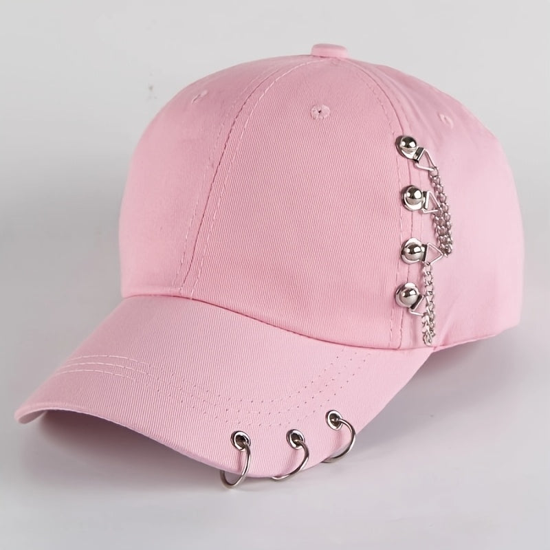 1 sunshade adjustable baseball cap with trendy decoration for outdoor sports.