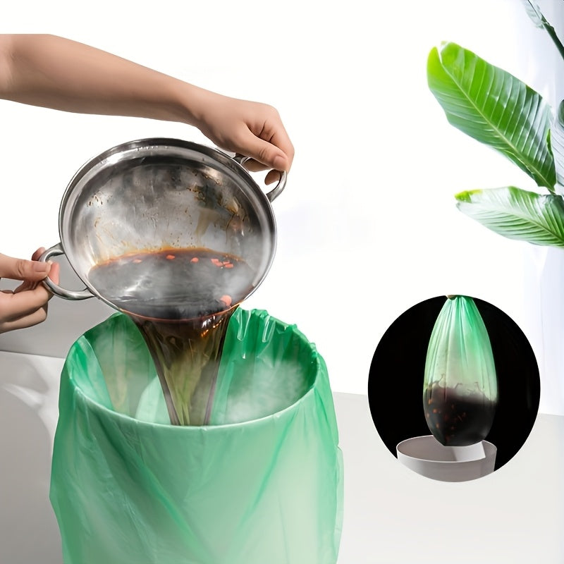 100 biodegradable garbage bags in each roll, measuring 45.01x50.01 cm. These plastic bags are multi-purpose and suitable for use in various settings such as home, kitchen, business, school, office, outdoor, bathroom, and professional use. They are