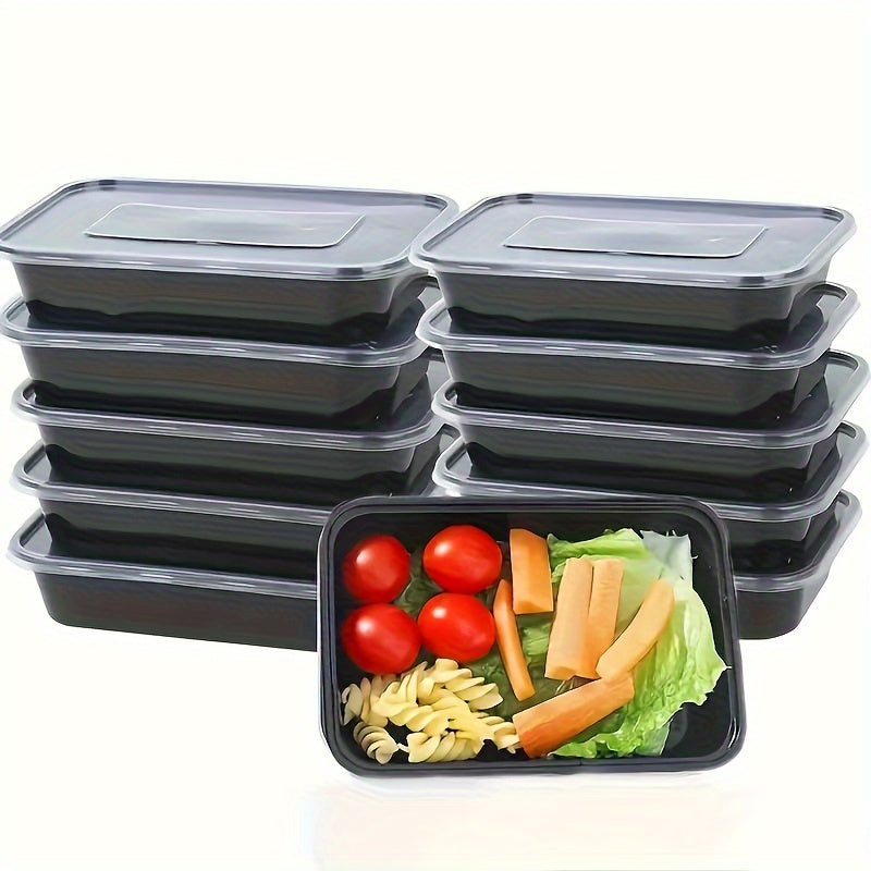 Pack of 10/30/50, BPA-Free Plastic Meal Prep Containers in 500ml/17oz sizes. These Disposable Food Storage Boxes are perfect for Leakproof Lunch Containers for Office, School, Picnic, or holiday gatherings like Christmas, Halloween, Hanukkah, and