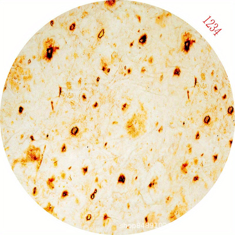 Фланелевая круглая плед с забавным принтом еды - идеально подходит для дивана, офиса, кровати, кемпинга и путешествий. Мягкий, теплый и многофункциональный - идеален для всех сезонов. Отличная идея для подарка!