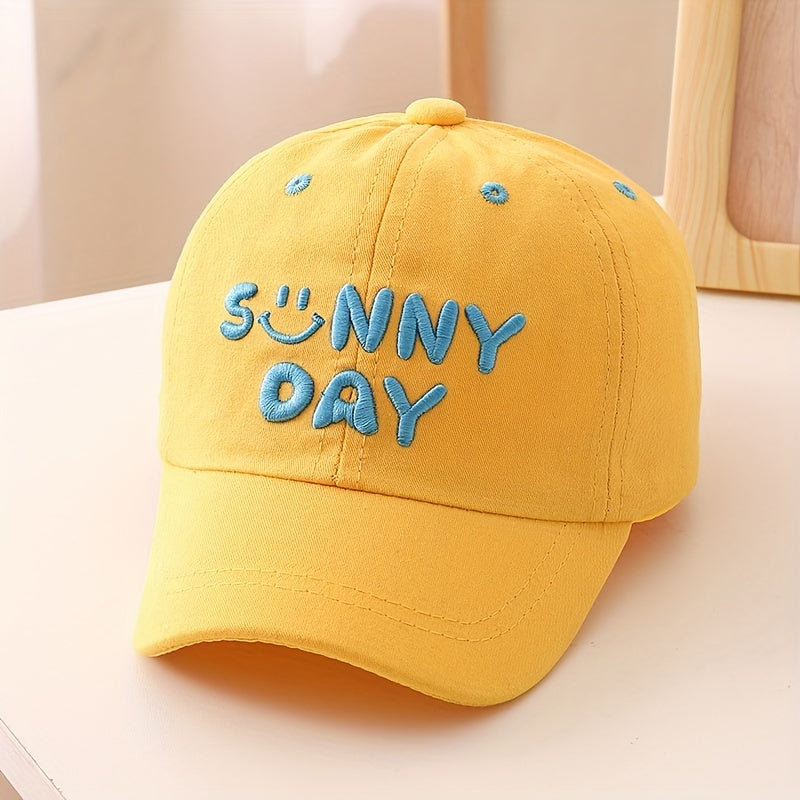 Kids Baseball Cap - 100% Cotton, Adjustable Closure, Hand Washable, Lightweight, Cartoon Theme, Ages 3-14, Perfect for Daily Wear, Birthday Gift