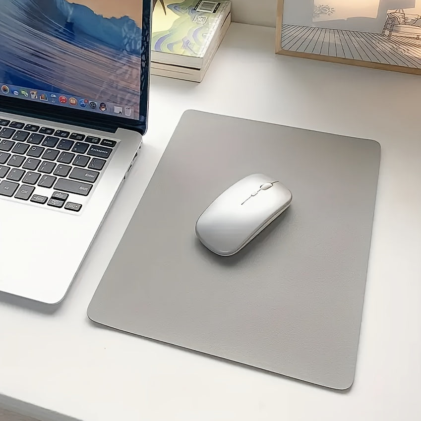 Simple, Fashionable Artificial Leather Mouse Pad for Home Office or Student Use