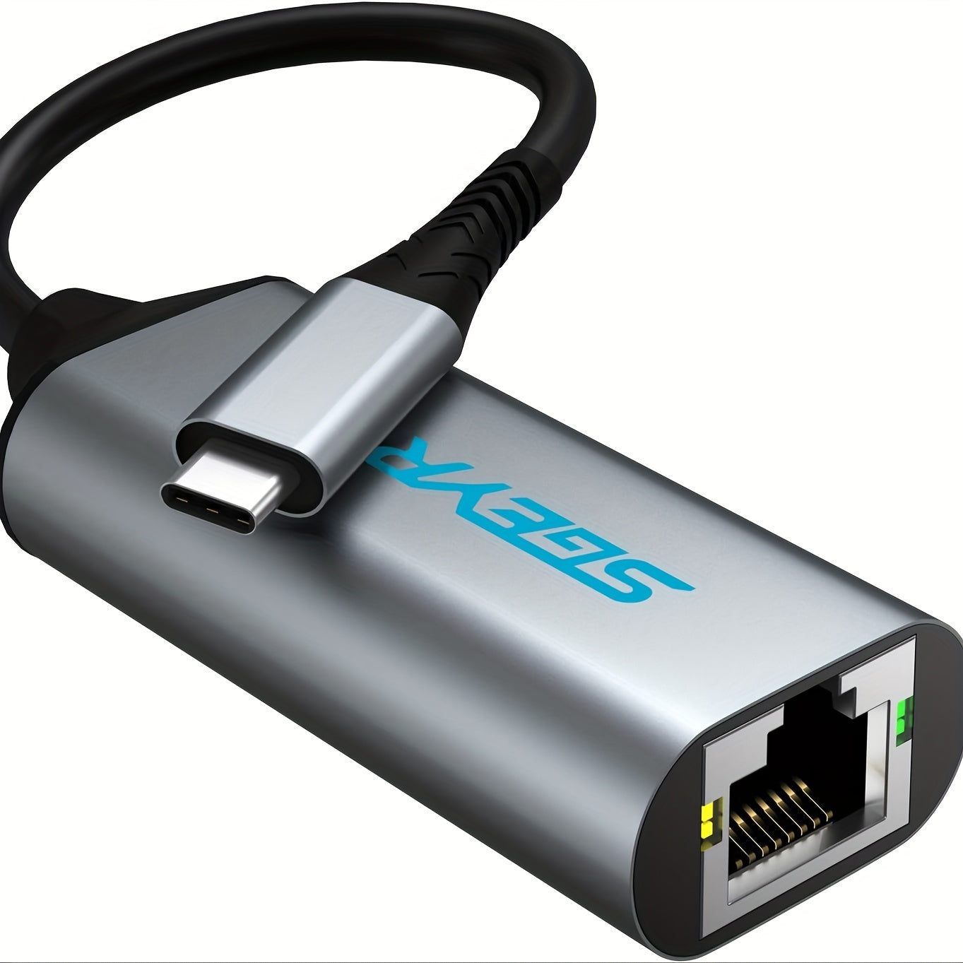 SGEYR USB Type C LAN Adapter for Personal Computer with Application Control and USB Connectivity. Contains Electronic Components.