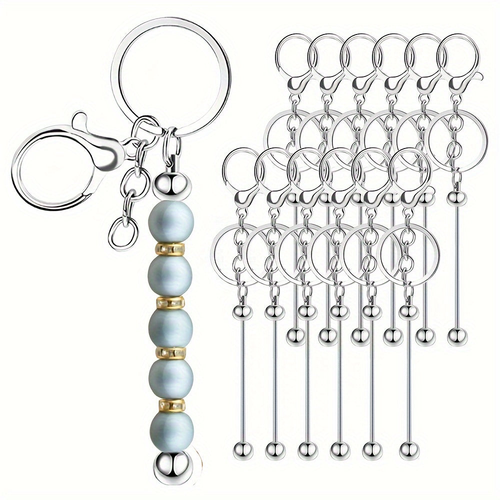 Create your own personalized keychains with 12 one-of-a-kind zinc alloy golden keychains. These blank keychains are perfect for DIY crafts and can be easily customized to suit your style. Versatile and easy-to-use, these accessories are ideal for gifts