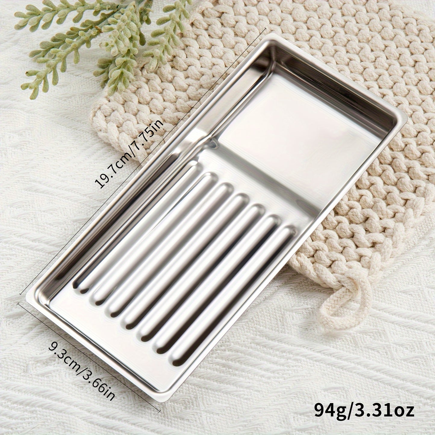 Stainless Steel Nail Tool Disinfection Tray - High-temperature resistant for cuticle nippers and nail drill bits. Fragrance-free sterilization and heat resistant.