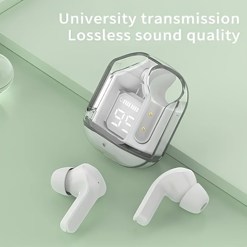 Adult TWS Wireless Earbuds with LED Battery Display, Touch Control, Stereo Sound, Condenser Microphone, USB Type-C charging, Rechargeable Lithium Polymer Battery. Compatible with