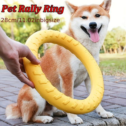 1 pc EVA Pet Flying Disc Chew Toy - Interactive training and teeth cleaning toy for dogs.