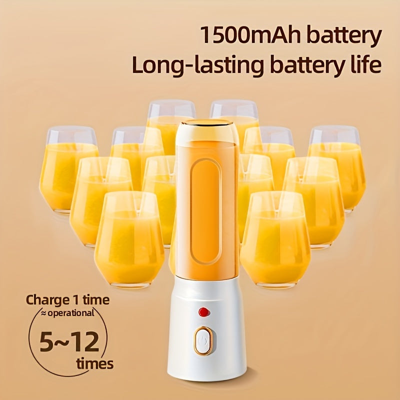 The perfect juicer for home, dormitory, travel, and outdoor use - electric, rechargeable, and multi-functional with USB charging and lithium battery power supply. Optional double cup design for added convenience. Ideal for students and small sports