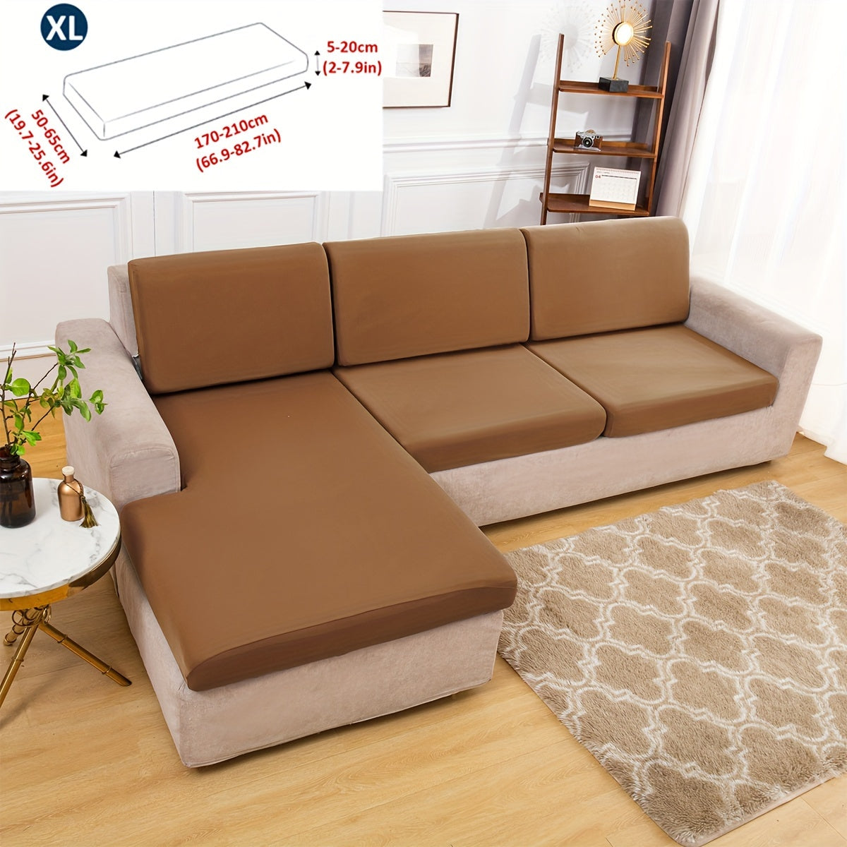 Classic Stretch Sofa Cover, Elastic Band Slipcover for Armchair to Sectional Sofas, Machine Washable Polyester and Spandex Blend, Fits Single to Four Seater Couches.