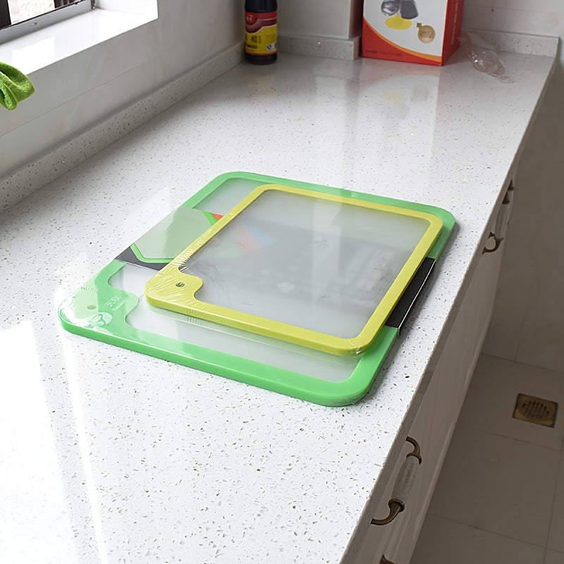 Orange-framed Glass Chopping Board - Essential for the Kitchen - Food Safe - Dimensions: 41cm x 33cm